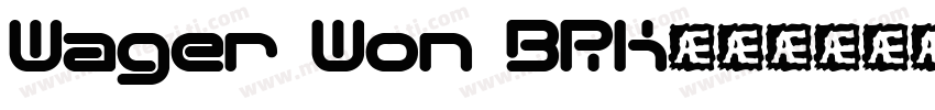 Wager Won BRK字体转换